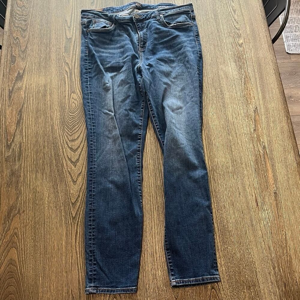 Kut From The Kloth High Rise Toothpick Skinny Jeans Medium Wash Blue Size 16